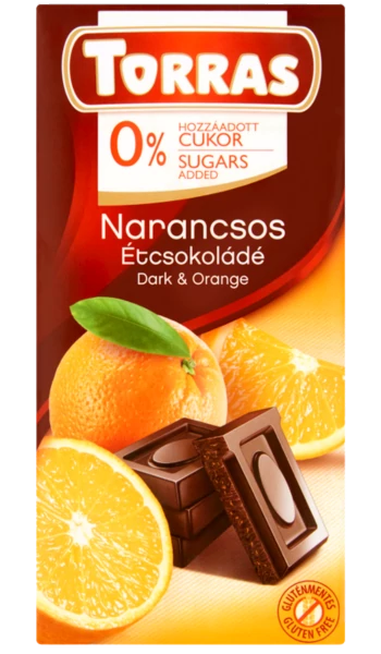 .Torras csoki 75g Narancsos étcsoki
