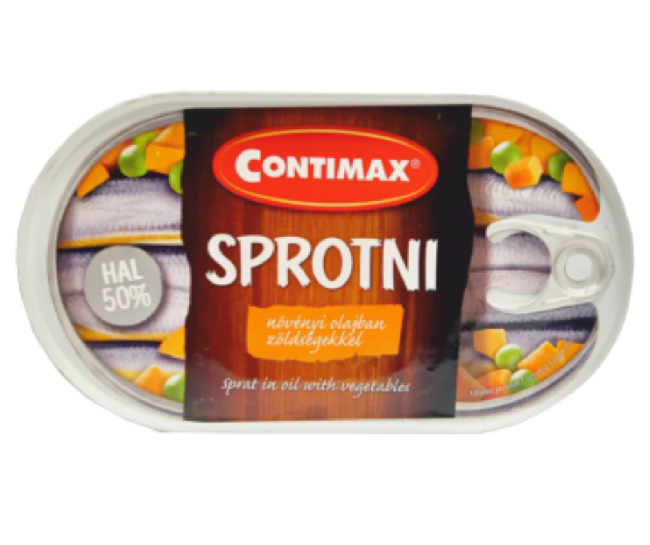 Contimax sprotni növényi olajban zöldségekkel 170g