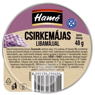 Hamé csirkemájas libamájjal 48g