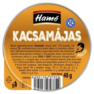 Hamé kacsamájas 48g