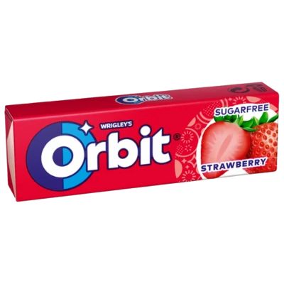 Orbit Strawberry drazsérágó 14g