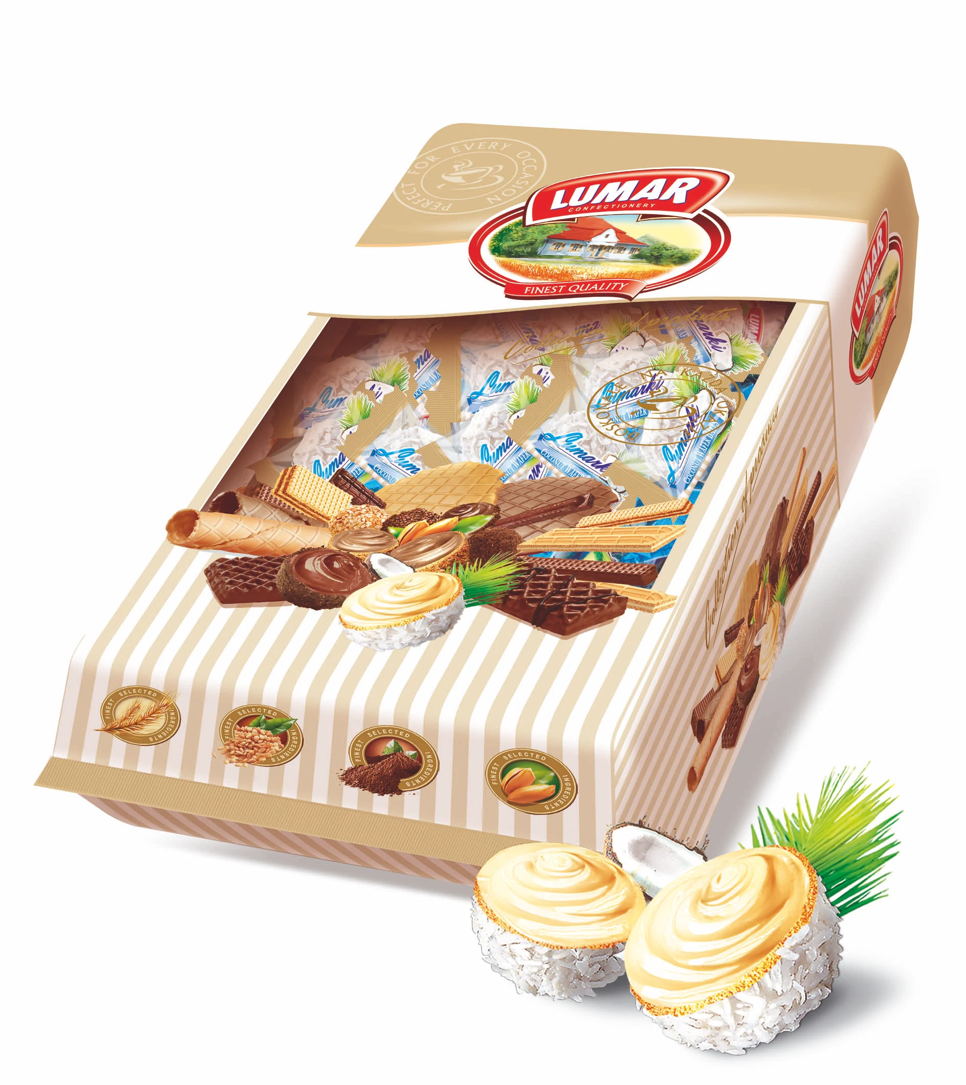 Lumarki kókusz kr.tt.ostyagolyók 1,2kg
