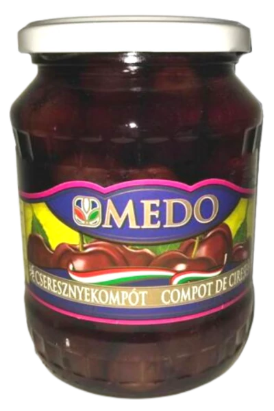 Medo cseresznyebefőtt magos, egész 720ml 600/320g