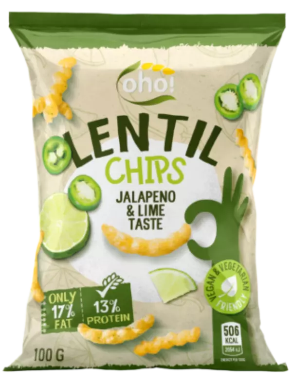 .OHO lencse snack jalapeno-lime 100g