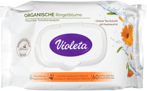 Violeta nedves toalettpapír 60db, sensitive antiallergén