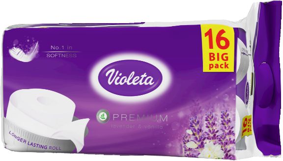 Violeta toalettpapír 16tek/3rtg. levendula-vanília