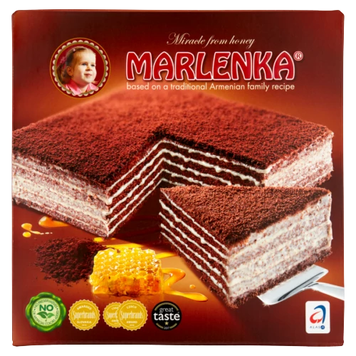 Marlenka mézes-kakaós torta 800g