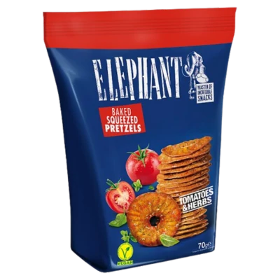 Elephant chips tallér 70g paradicsomos-fűszeres