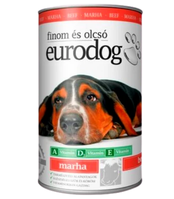 Euro Dog Kutyakonzerv 415g marha