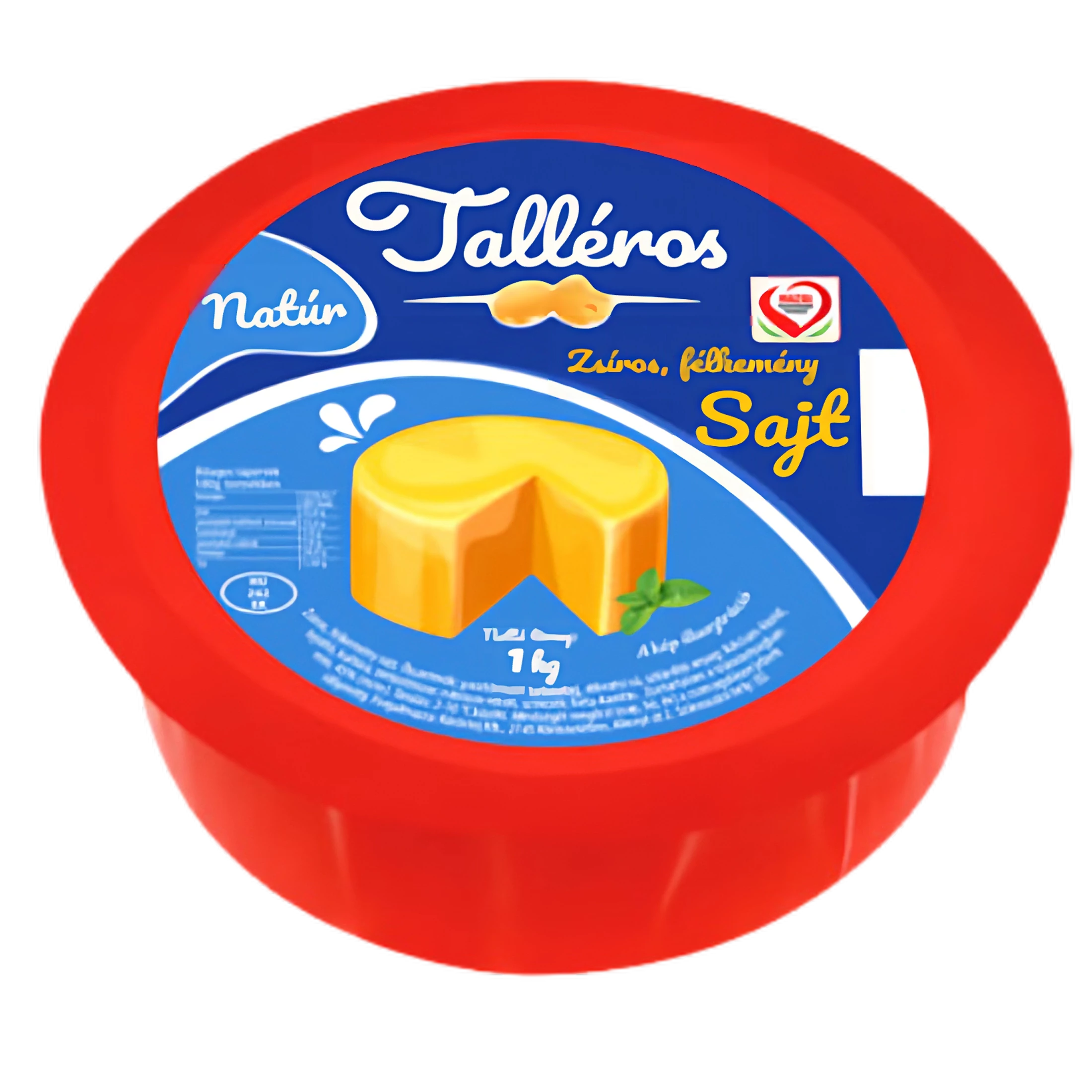 Talléros félkemény zsíros sajtkorong 45% 1kg