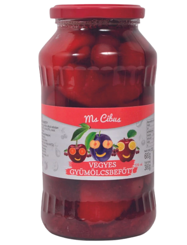 .Ms Cibus vegyesgyümölcsbefőtt 720ml