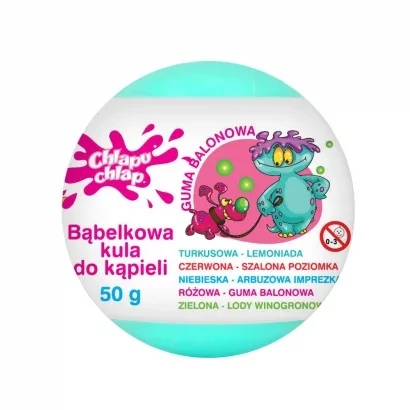 Chlapu Chlap csillámló színes fürdőbomba 50g Narancs/Körte ill.