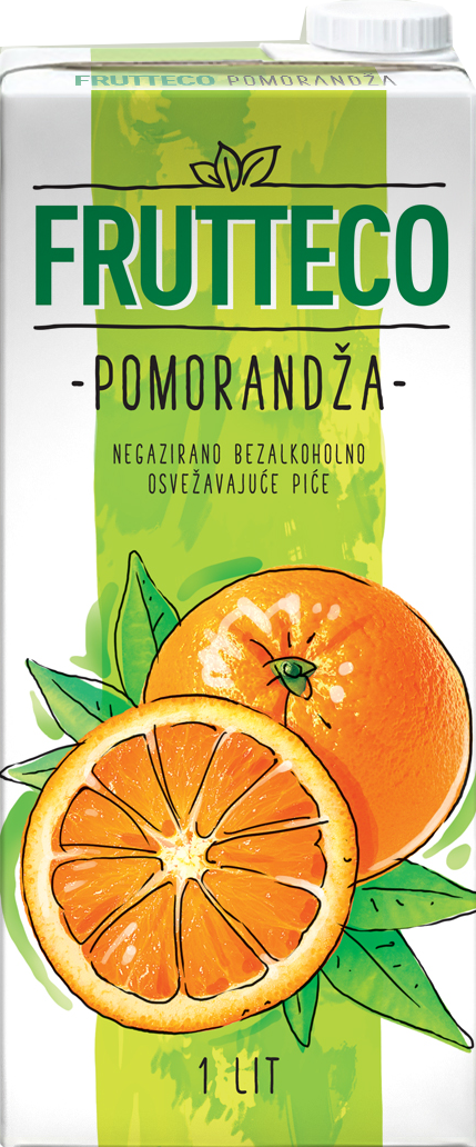 Frutteco narancs ízű ital (10%) 1l