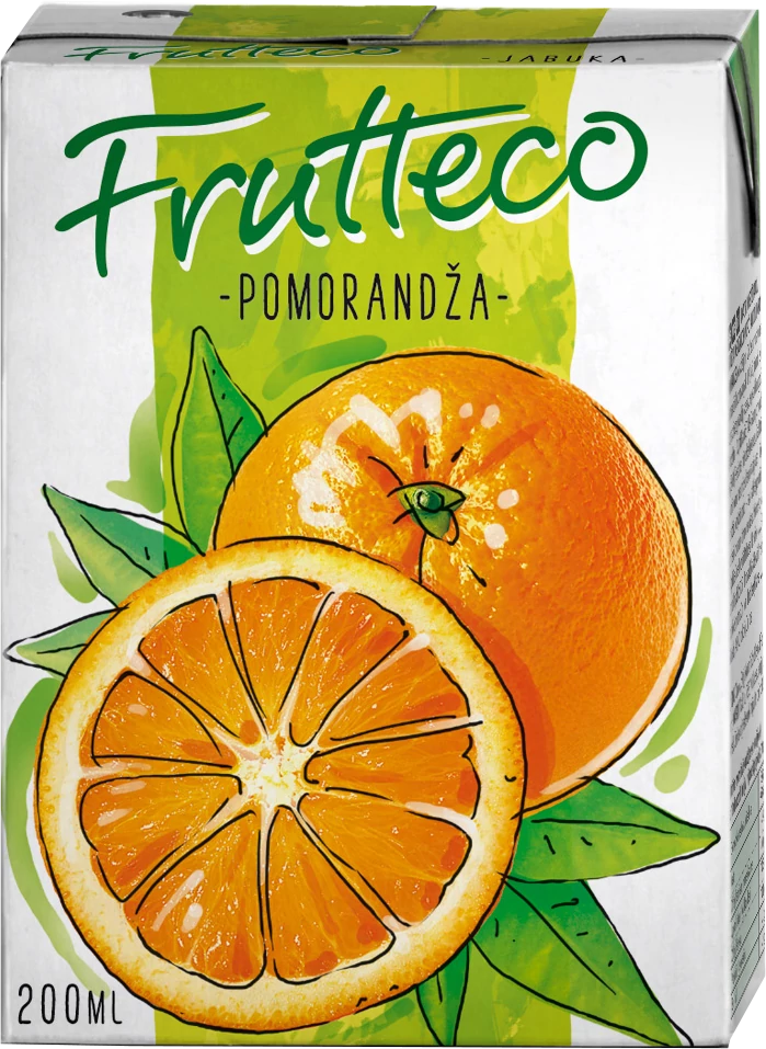 Frutteco narancs ízű ital (10%) 0,2l