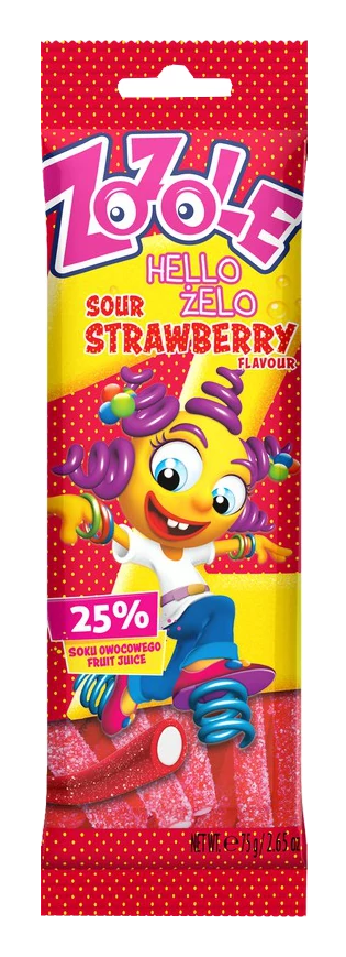 .Zozole gumicukor 75g Eper íz
