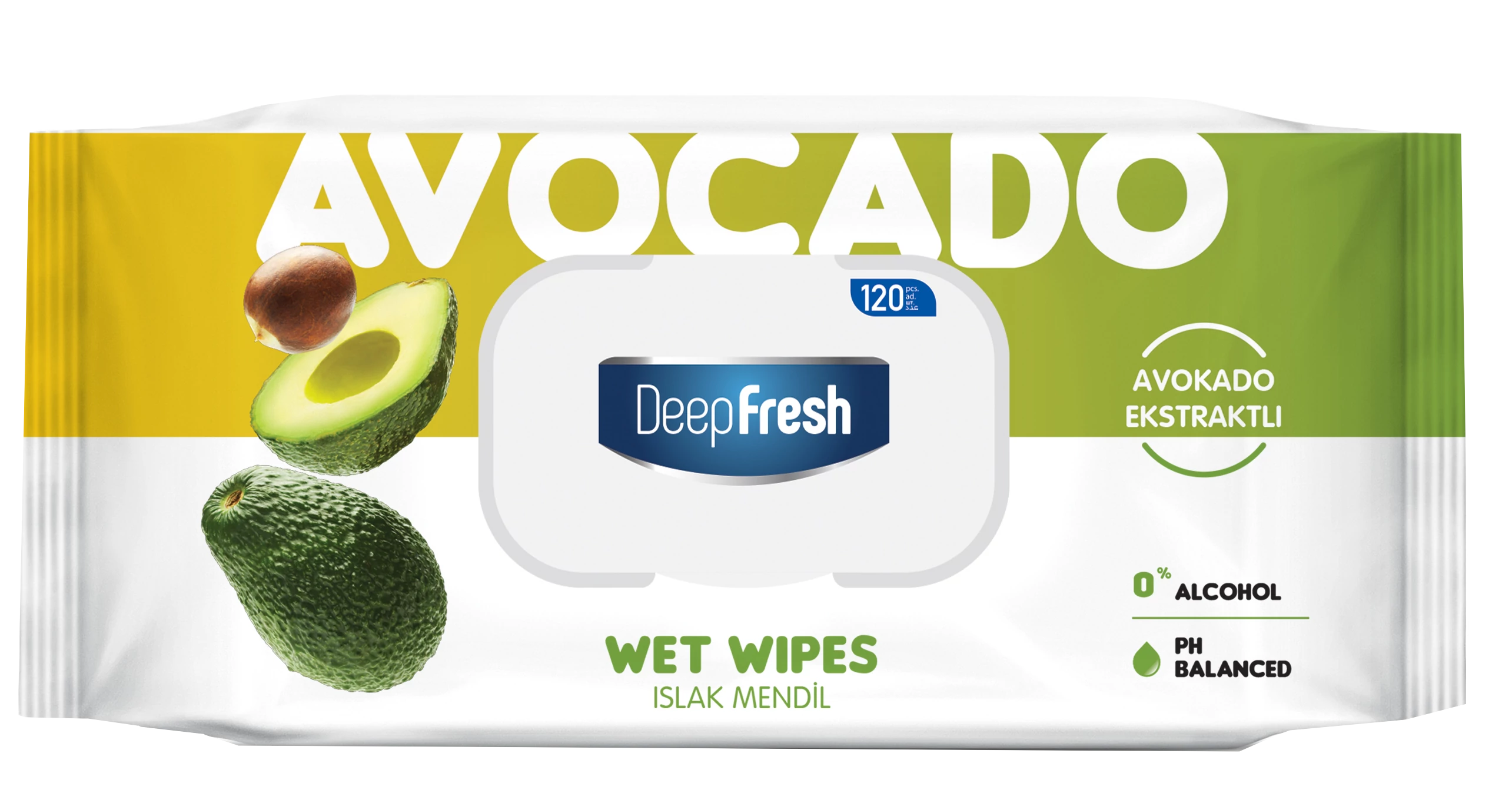 Deep Fresh nedves törlőkendő Avocado 120db