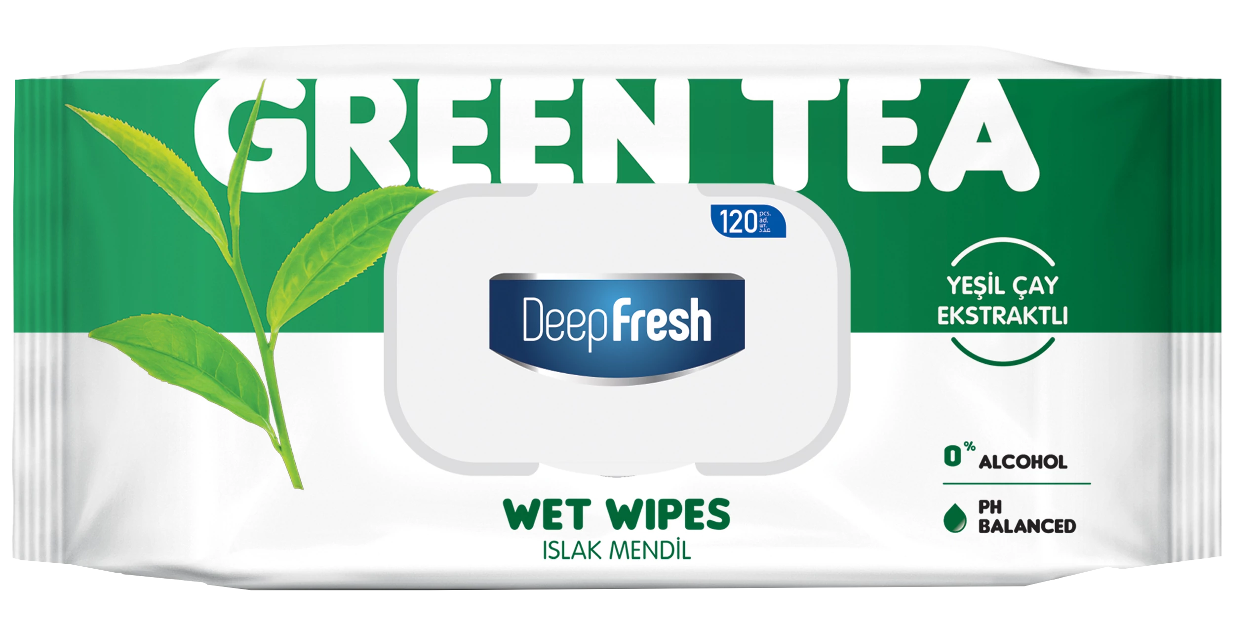 .Deep Fr. nedv.törlők.GreenTea 120db