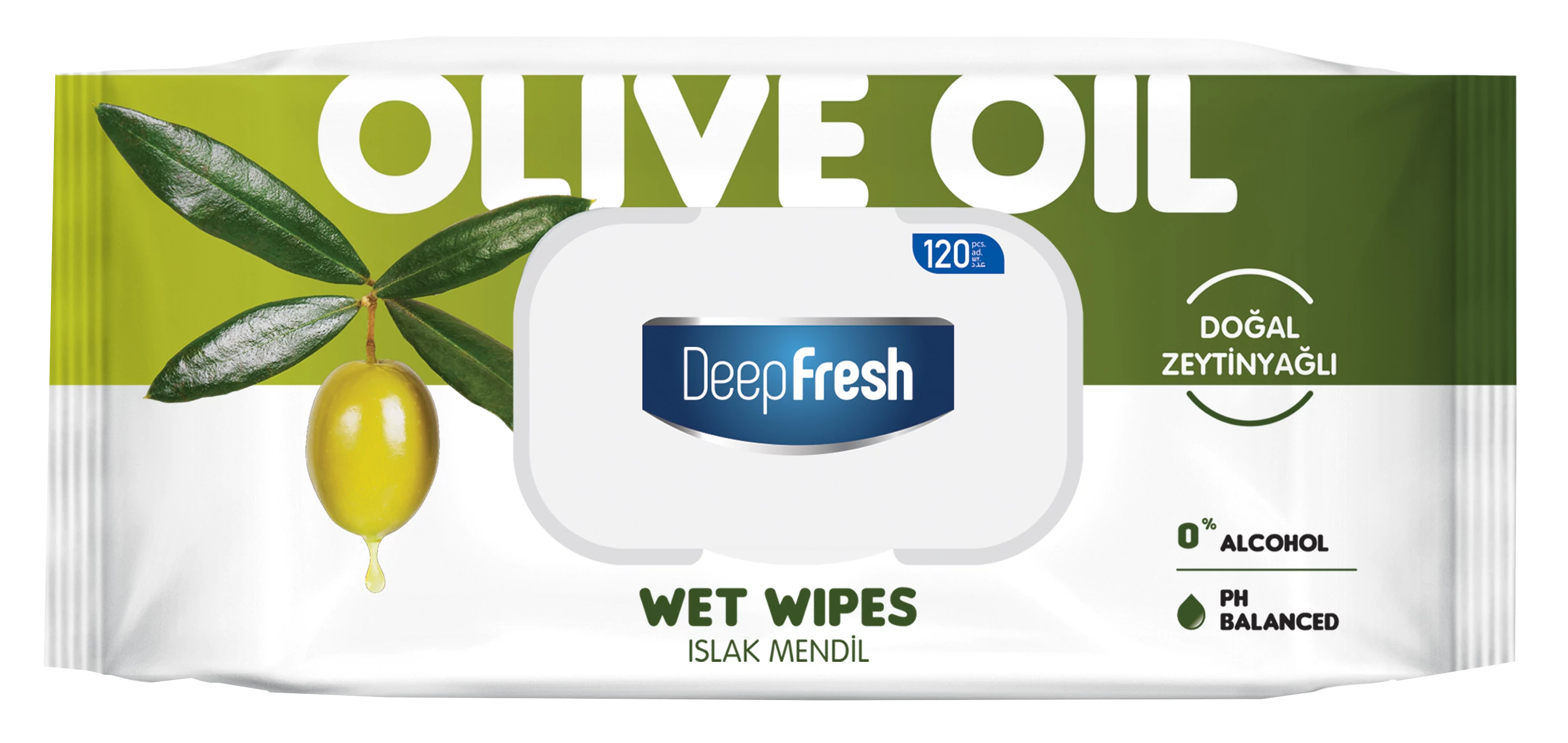.Deep Fr.nedv.törlők. Olive 120db
