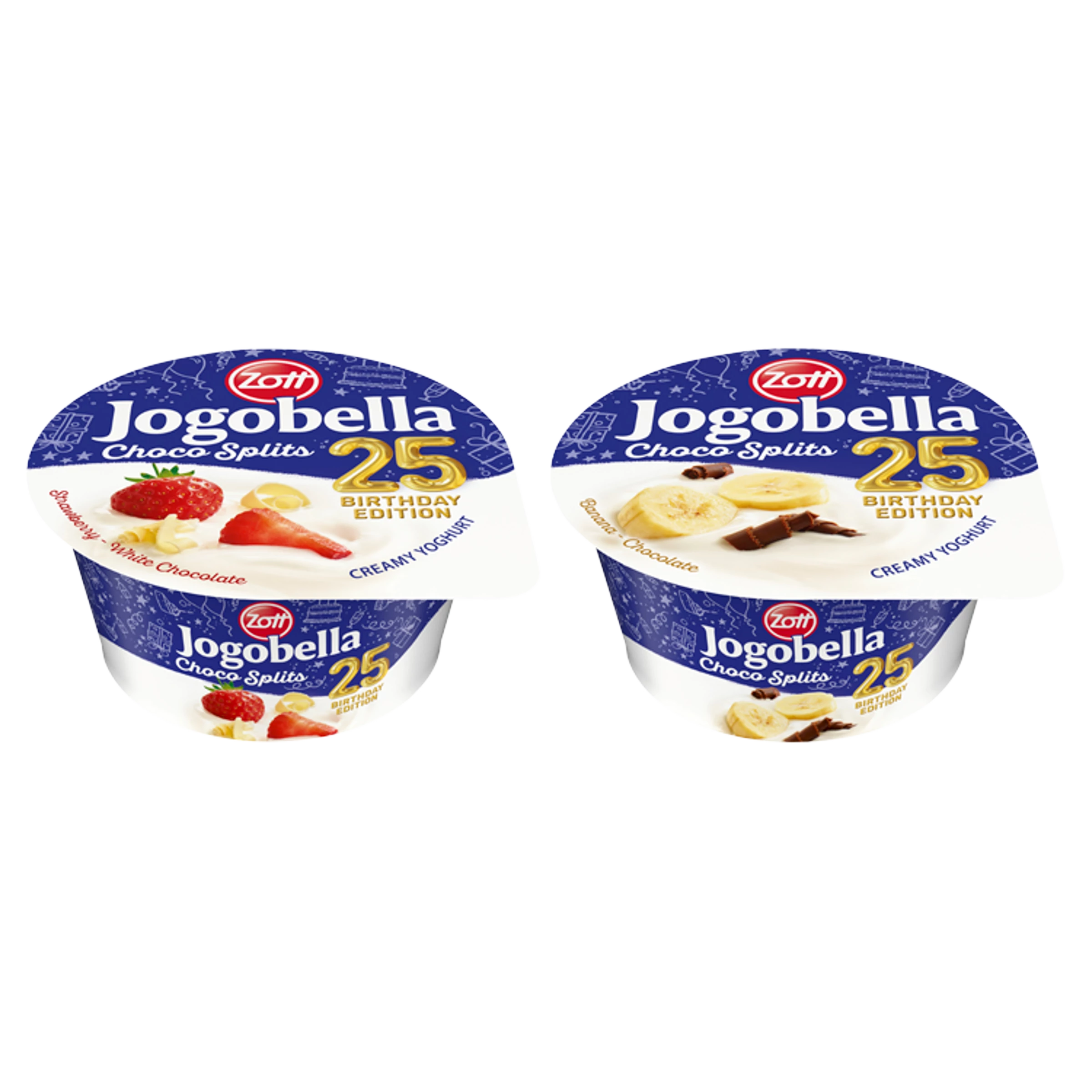 Jogobella 130g banános-csoki forgáccsal/Eper joghurt