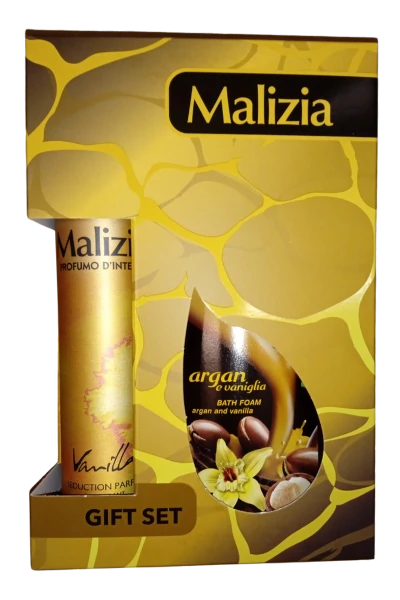 Malizia női díszdobozos 300ml tusfürdő+100ml deo ARGAN