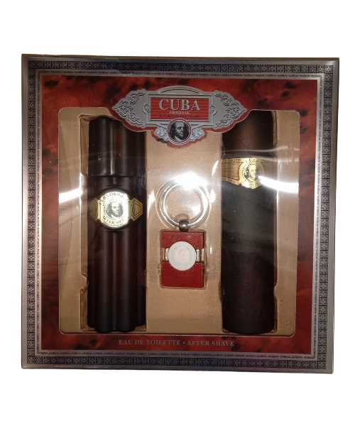 CUBA férfi díszdobozos 100ml edt+100ml aftershave+kulcstartó