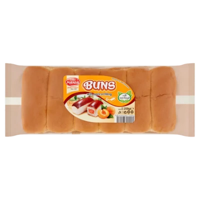 Buns sárgabarack lekvárral töltött molnárka 250g