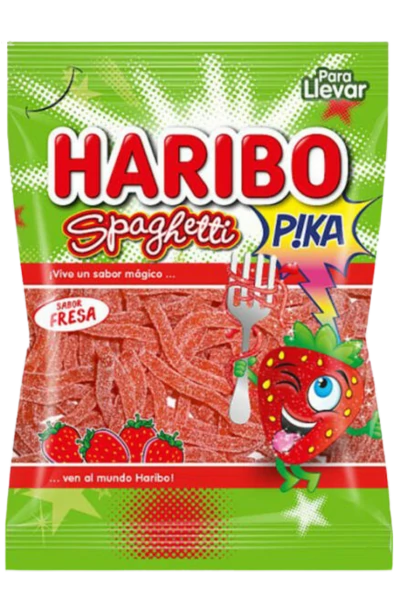 .Haribo 75g Spaghetti Fizz Eper