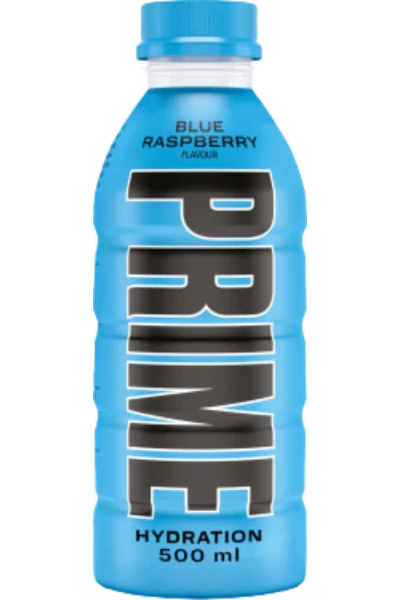 PRIME Blue Raspberry 0,5l szénsavmentes ital édesítőszerekkel