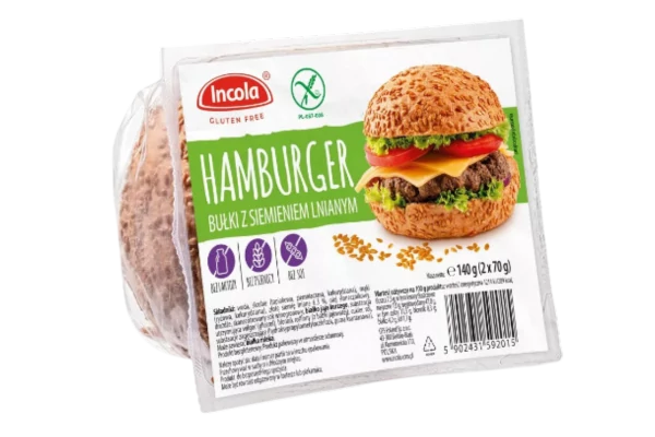 Incola Gluténmentes Hamburger zsemle 140g (2x70g)