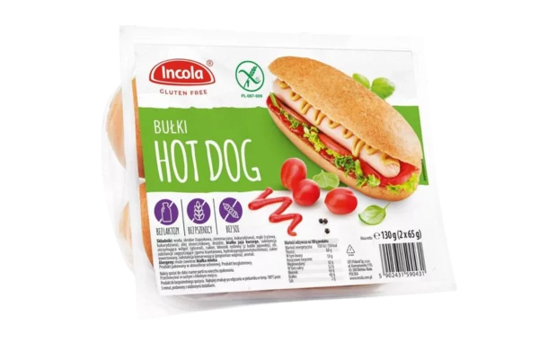 Incola gluténmentes Hot-Dog Kifli 130g (2x65g)