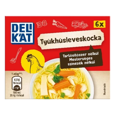 Delikát kocka 60g tyúkhúsleves