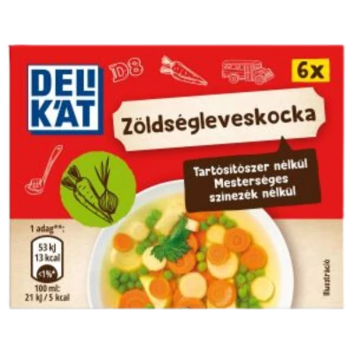 .Delikát zöldségleves kocka 60g