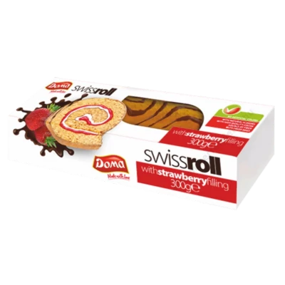 .Doma Swiss roll Eper csoki dek.300g