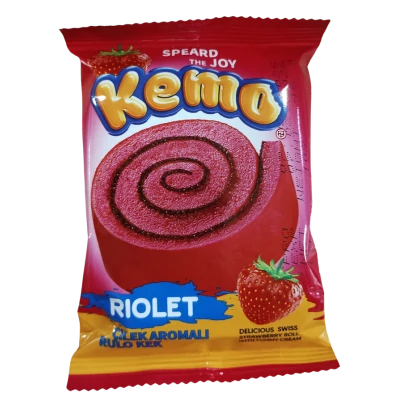 Kemo piskótatekercs 45g eper ízű krémmel