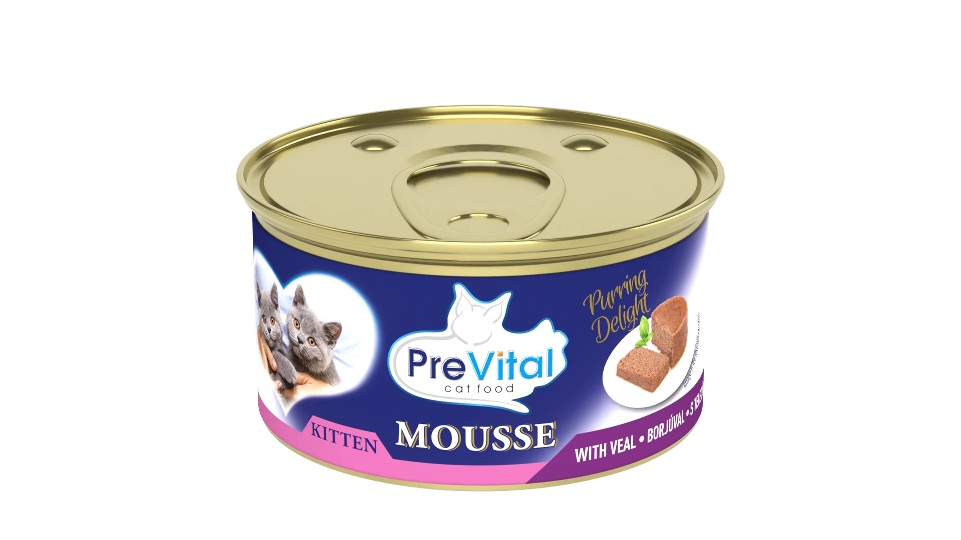 PreVital mousse macska konzerv 85g borjú
