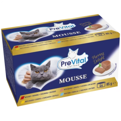 Prevital mousse macska konzerv 4x85g vegyes