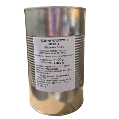 Magozott meggy (esztétikai hibás) 4250ml