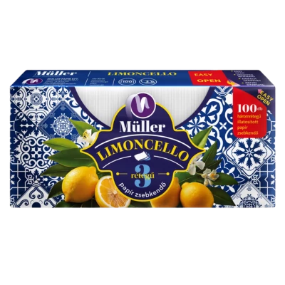 Müller papírzsebkendő 100db 3rtg. Limoncello
