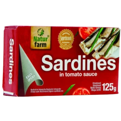 NaturFarm szardínia paradicsomos szószban 125g