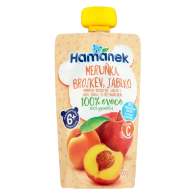Hamánek desszert 100g tasakos, alma-sárgabarack-őszibarack