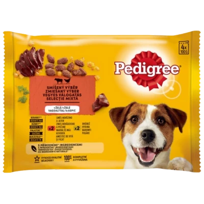 Pedigree 4x100g Marha-Baromfi alutasakos kutyaeledel