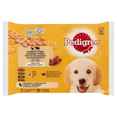 Pedigree 4x100g Junior alutasakos kutyaeledel