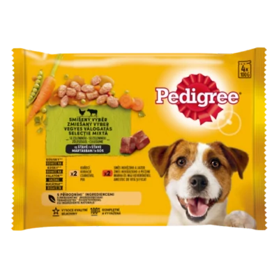 Pedigree 4x100g Csirke-Zöldség alutasakos kutyaeledel